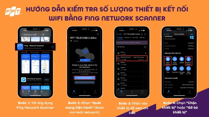 Sử dụng ứng dụng Fing Network Scann