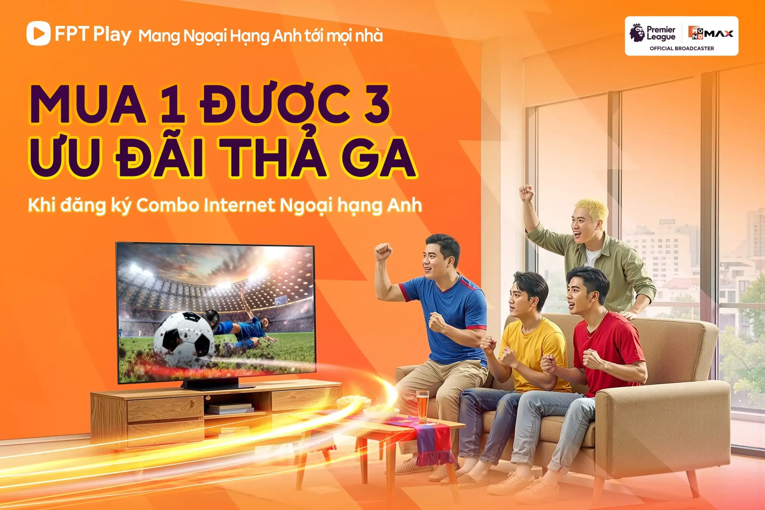 Lắp mạng FPT: Ra mắt ưu đãi gói combo Triple Thể Thao