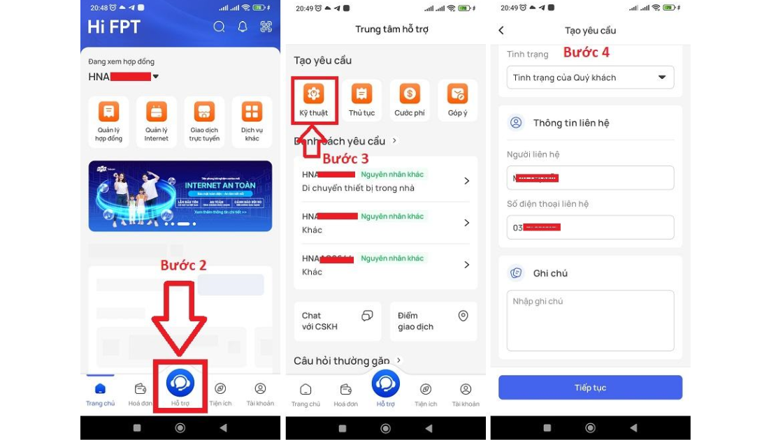 Cách Báo Hỏng Mạng FPT Trực Tiếp Qua App Hi FPT