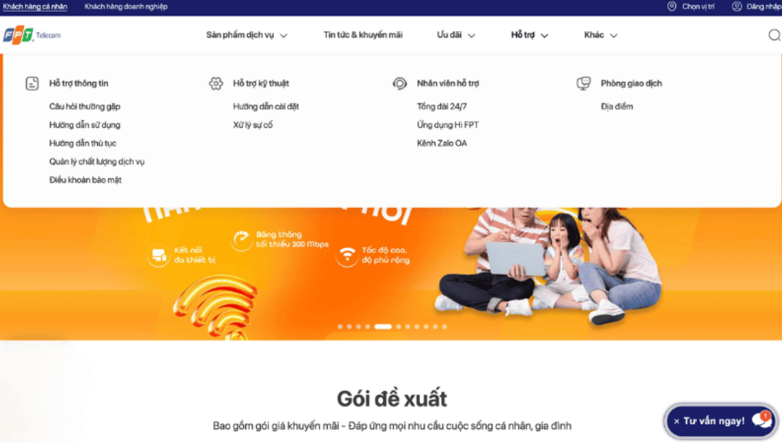  Cách Báo Hỏng Mạng FPT Trực Tuyến Qua Website FPT Telecom