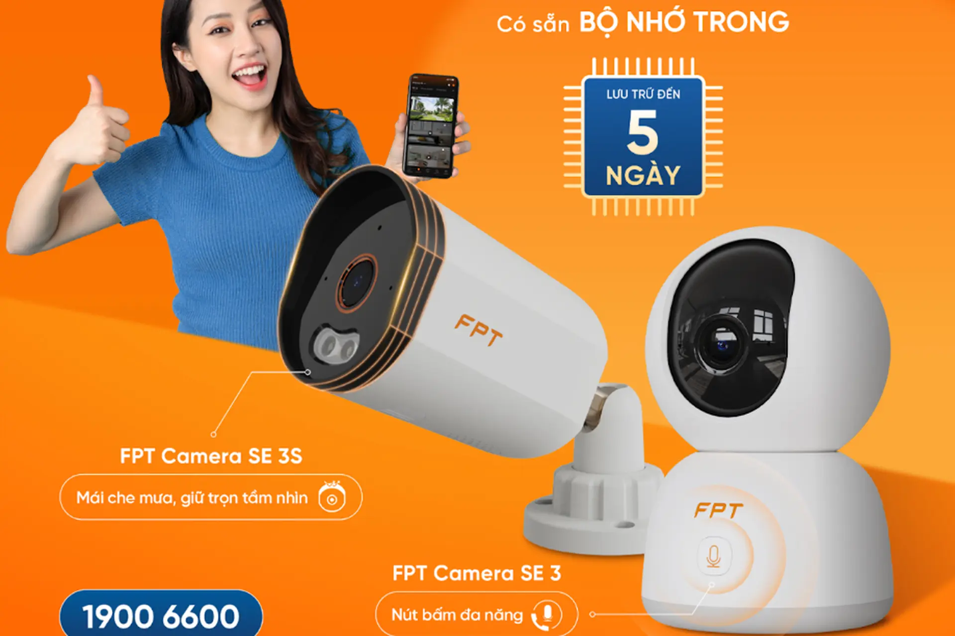 FPT Camera SE 3/SE 3S ra mắt: Nút gọi thông minh, cài đặt cực nhanh qua Bluetooth