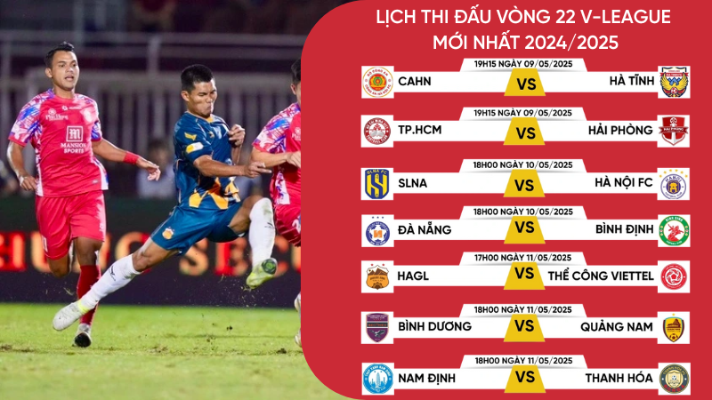 Vòng 22 V-League 2024/2025: Cuộc đua vô địch với trận “chung kết ngược”