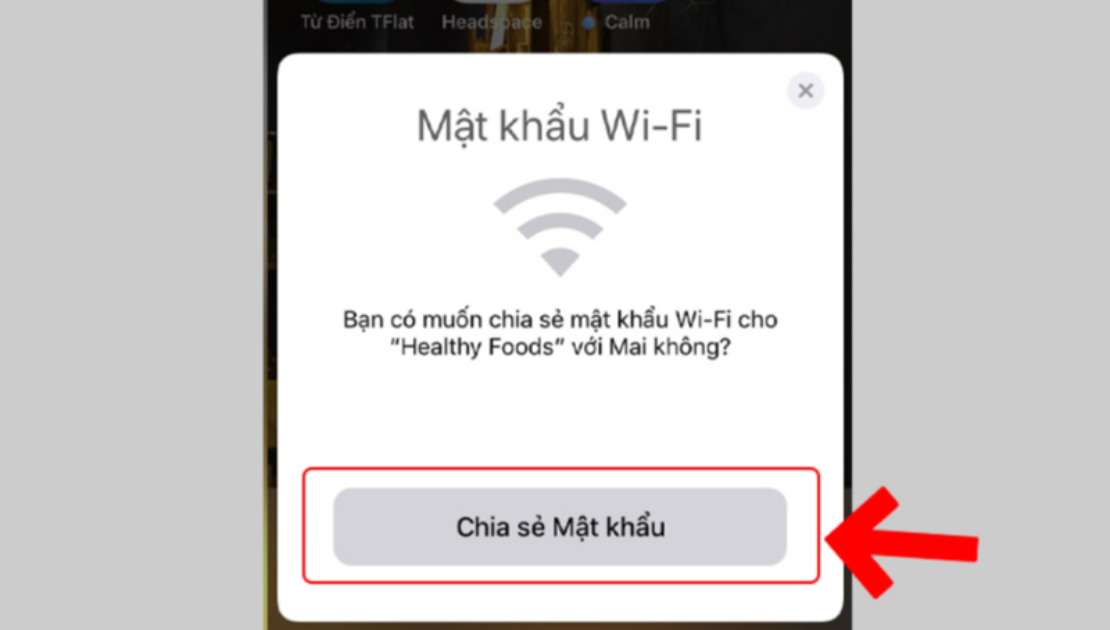 cách chia sẻ WiFi trên iPhone 