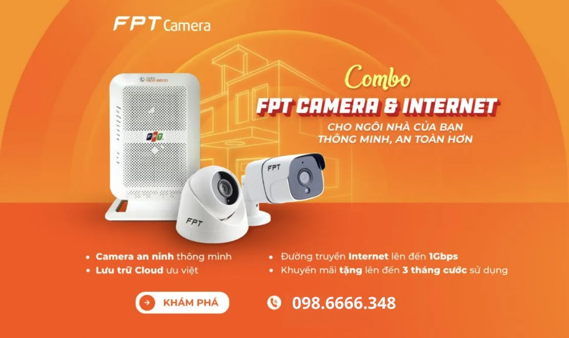 Khuyến mại Combo Internet và Camera FPT giá cực tốt